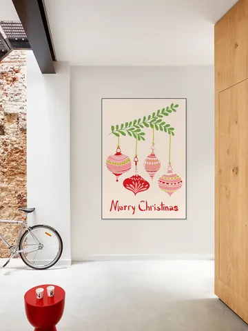 Cheerful little Christmas Baubles - Pink 