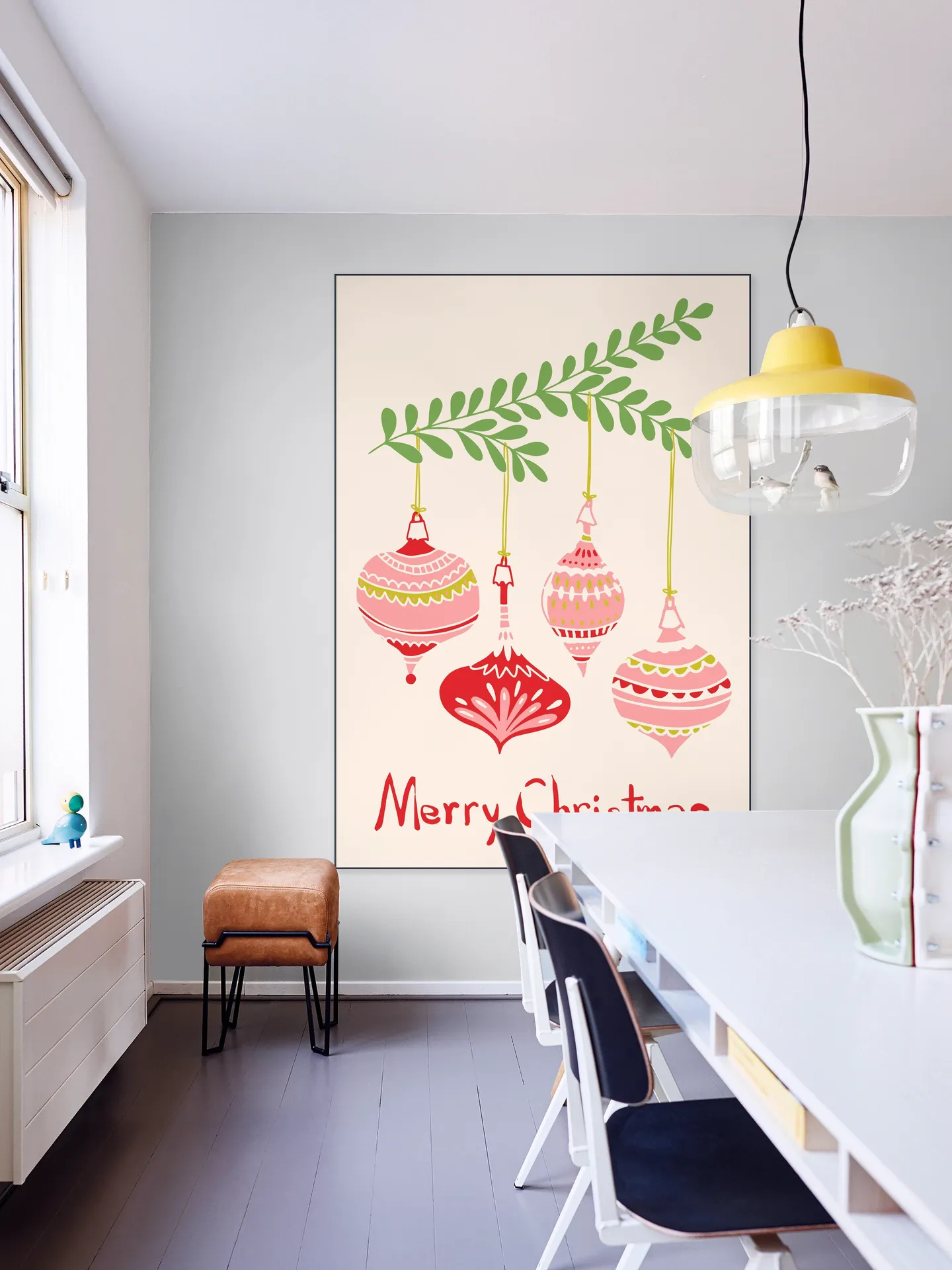 Cheerful little Christmas Baubles - Pink 