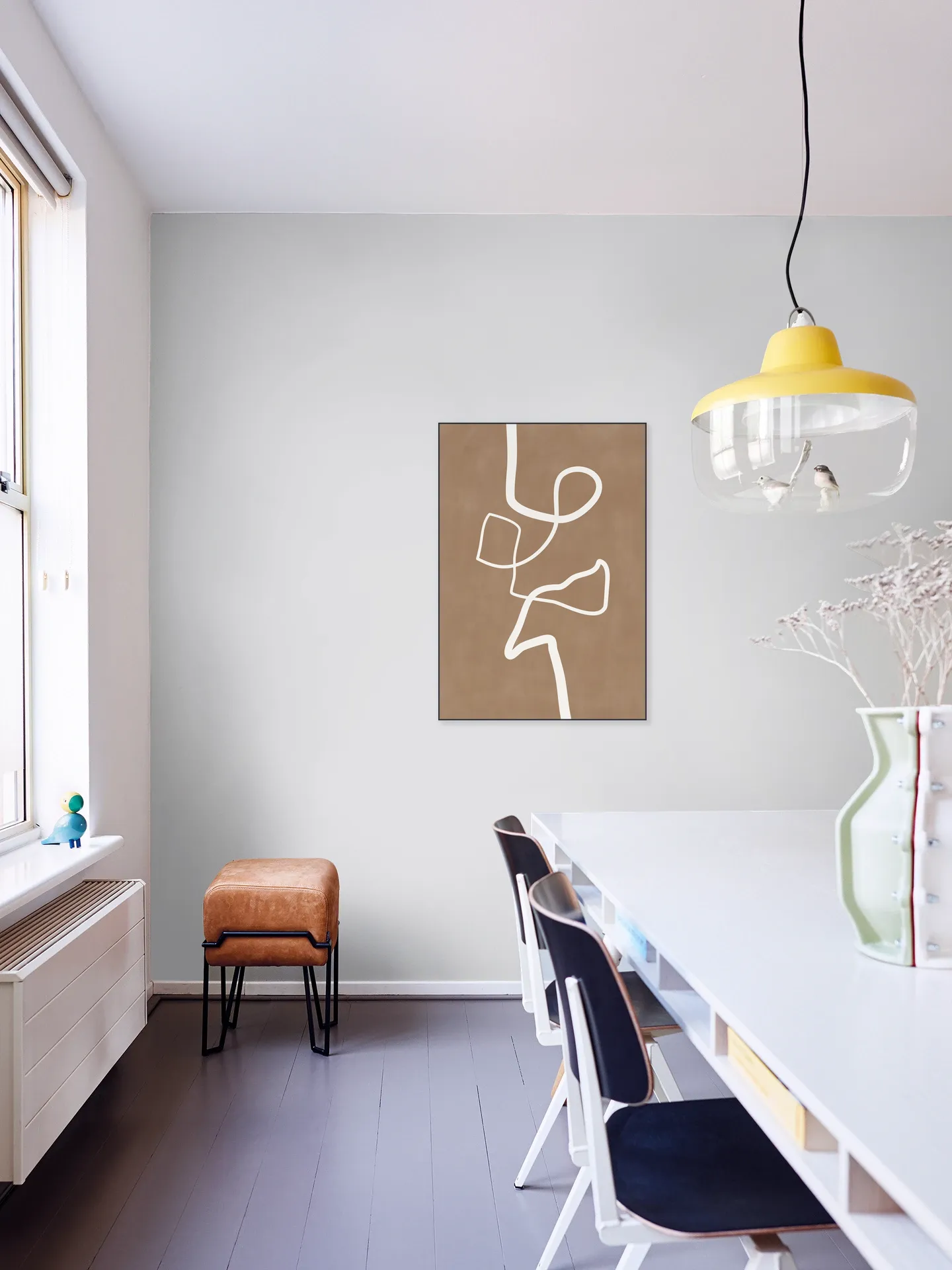 Brown Single Line Artwork