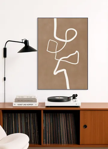 Brown Single Line Artwork