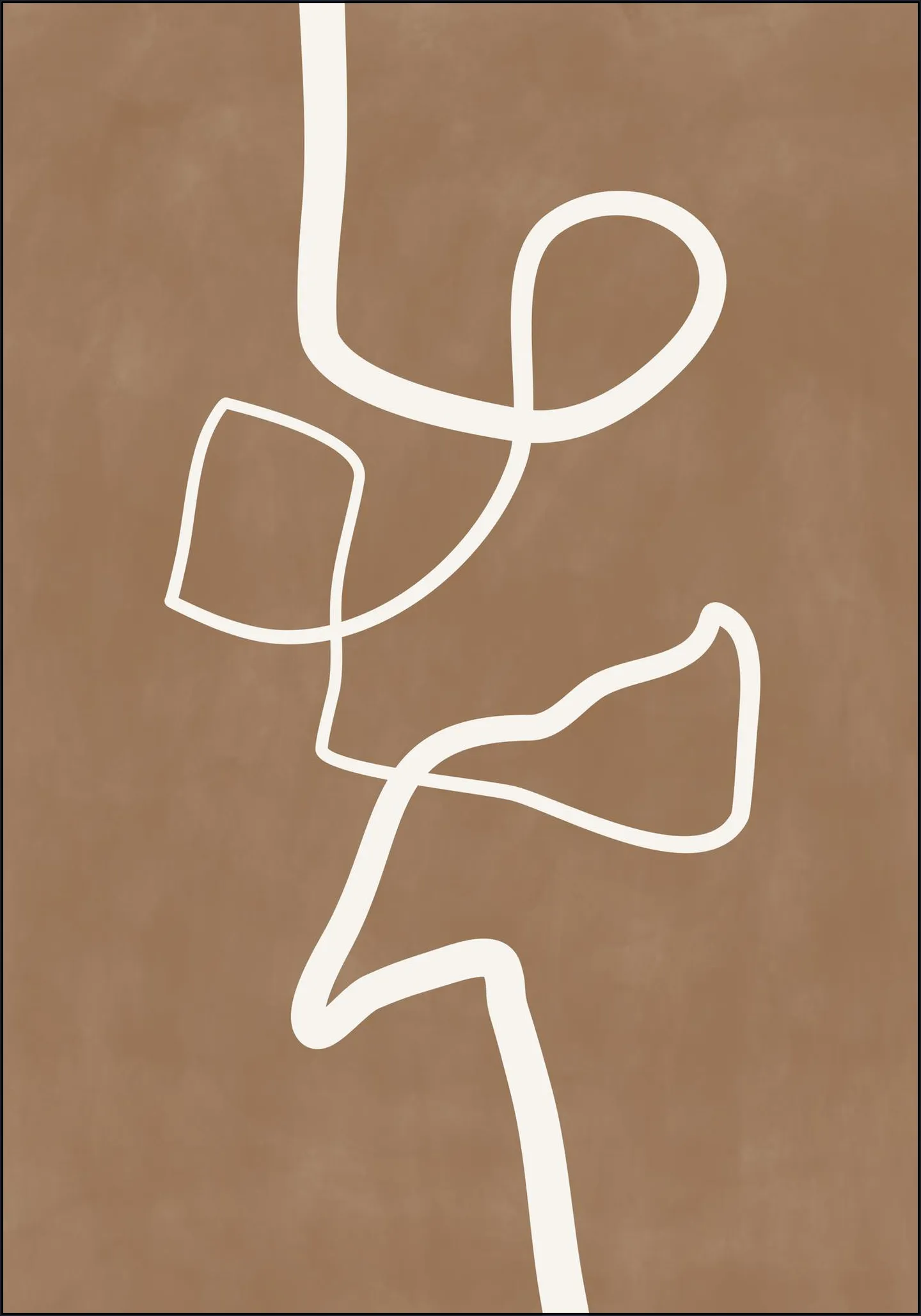 Brown Single Line Artwork