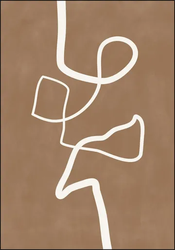 Brown Single Line Artwork