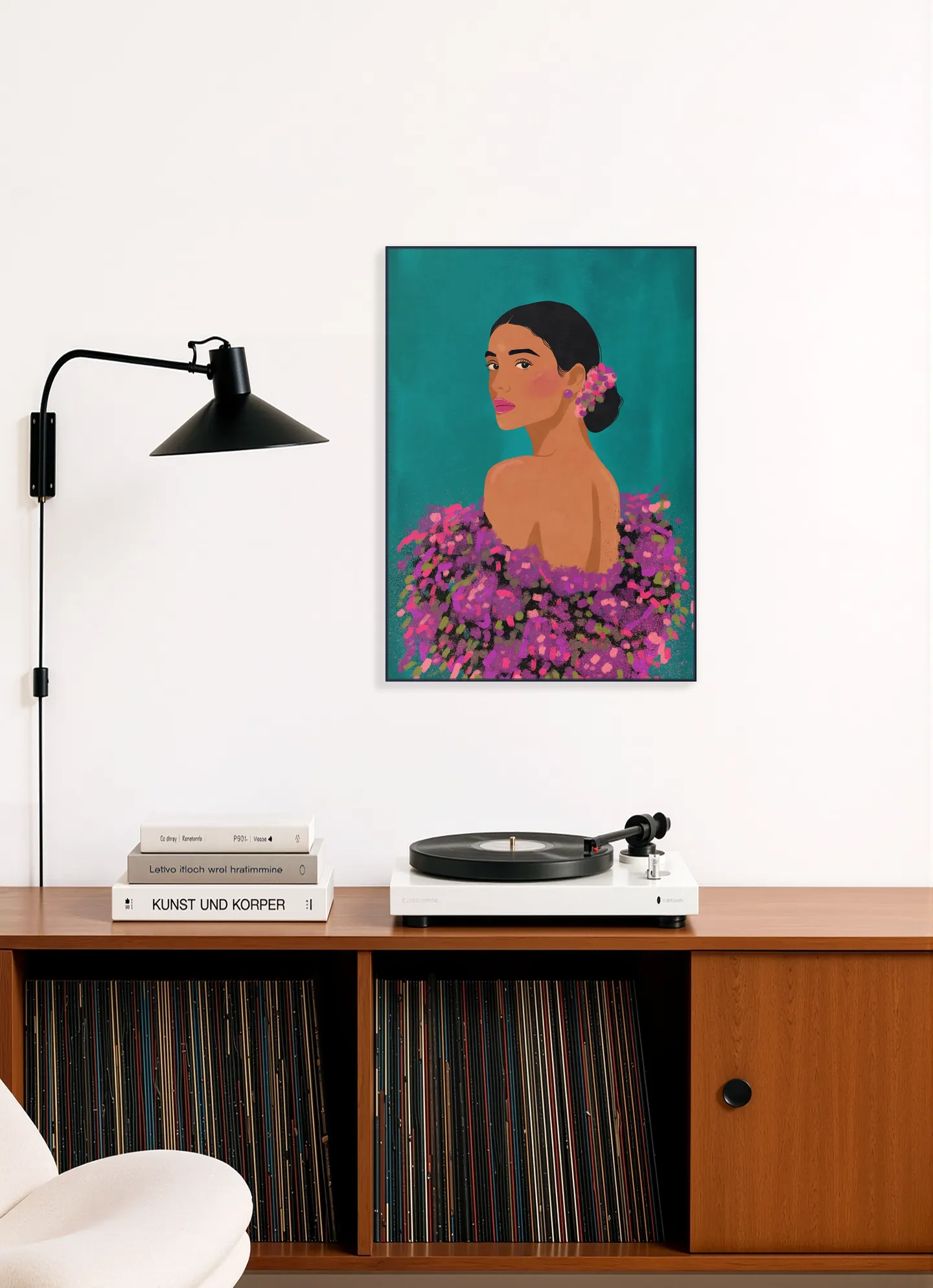 Beauty On Teal