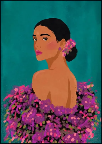 Beauty On Teal