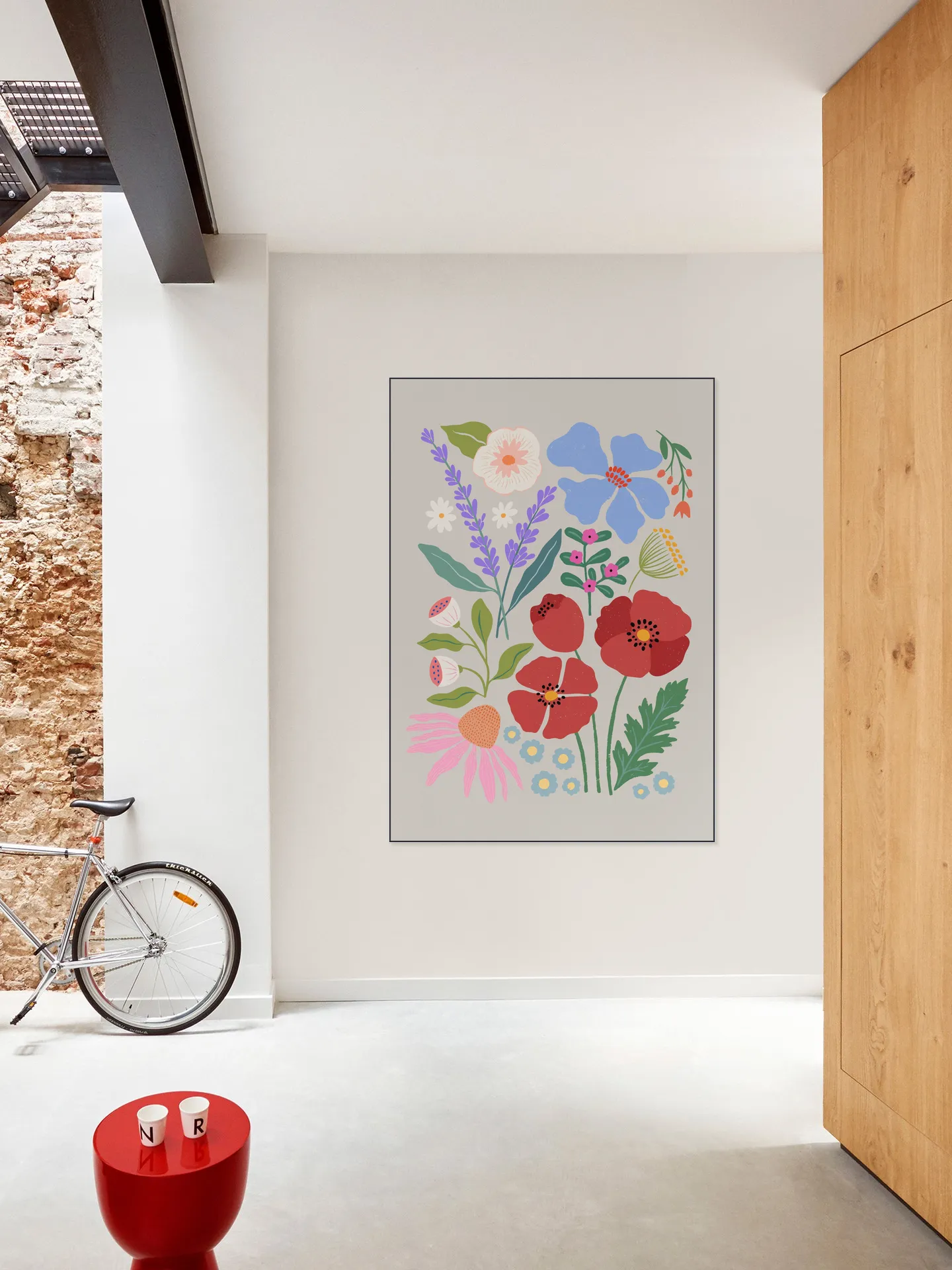 Poppies and Lavender Meadow