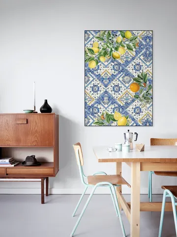 Mediterranean tiles lemons and oranges III