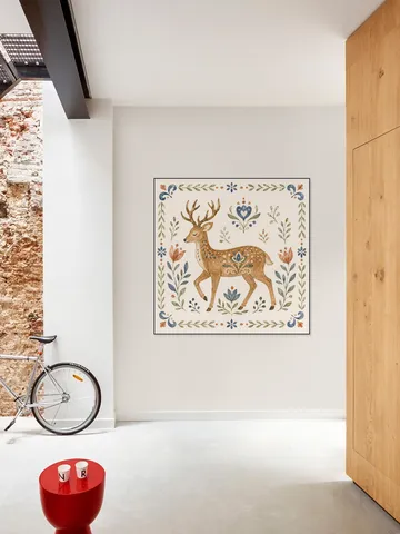 Folk Art - Deer in Watercolor