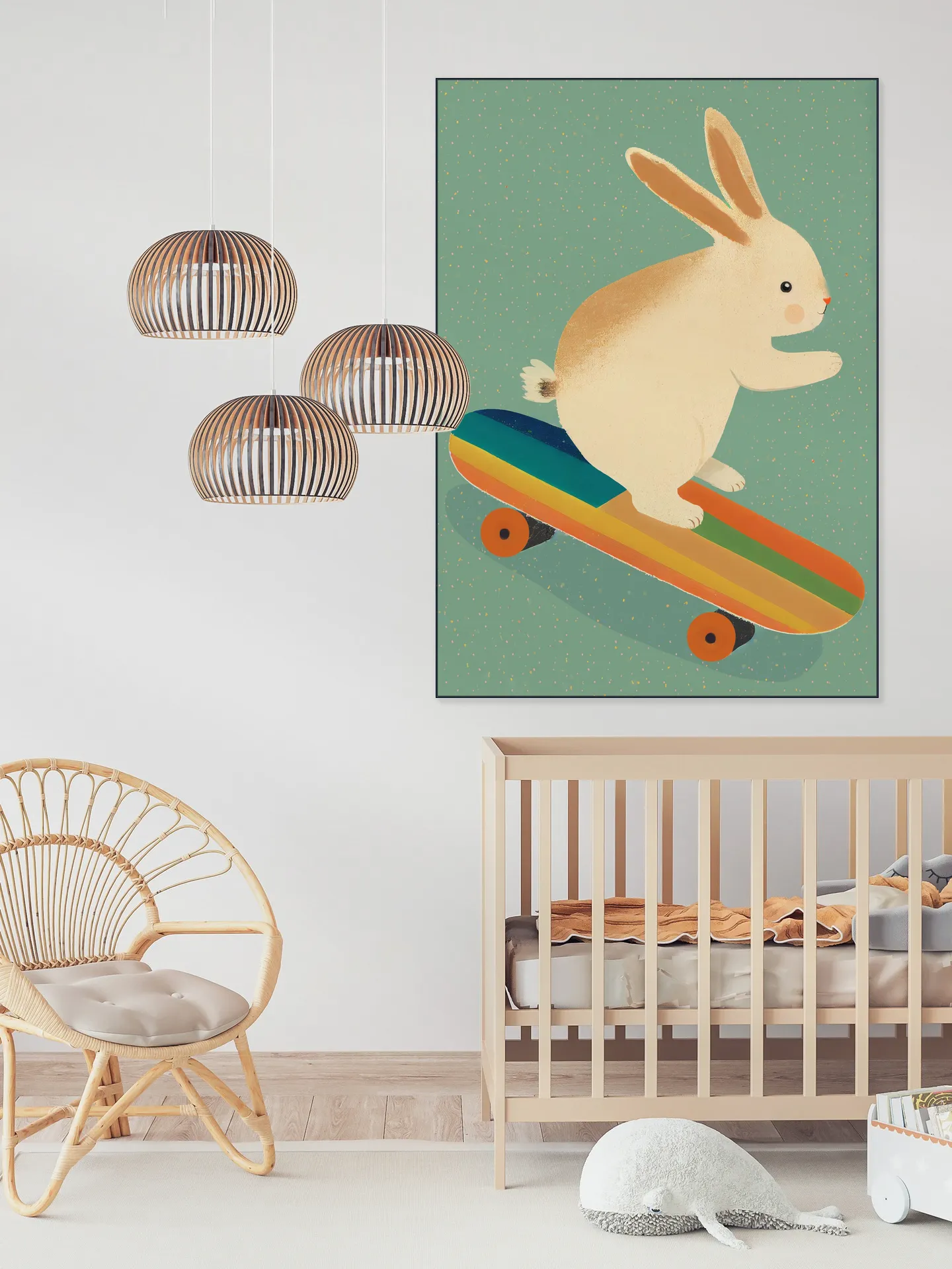 Bunny On Skateboard