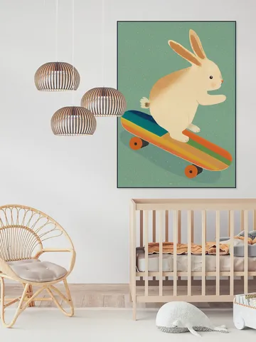Bunny On Skateboard