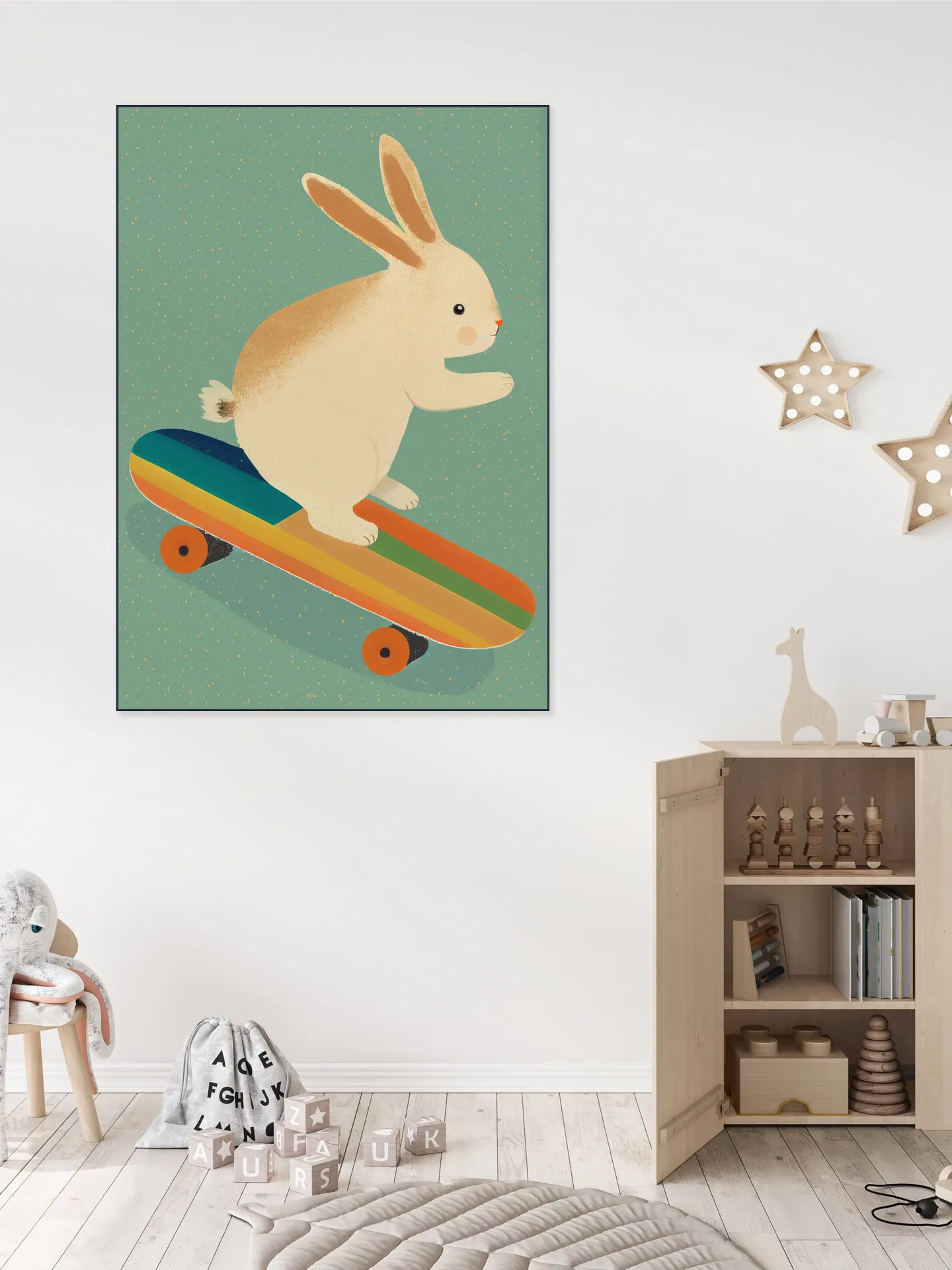 Bunny On Skateboard