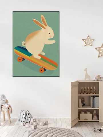 Bunny On Skateboard