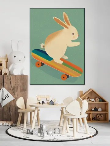 Bunny On Skateboard
