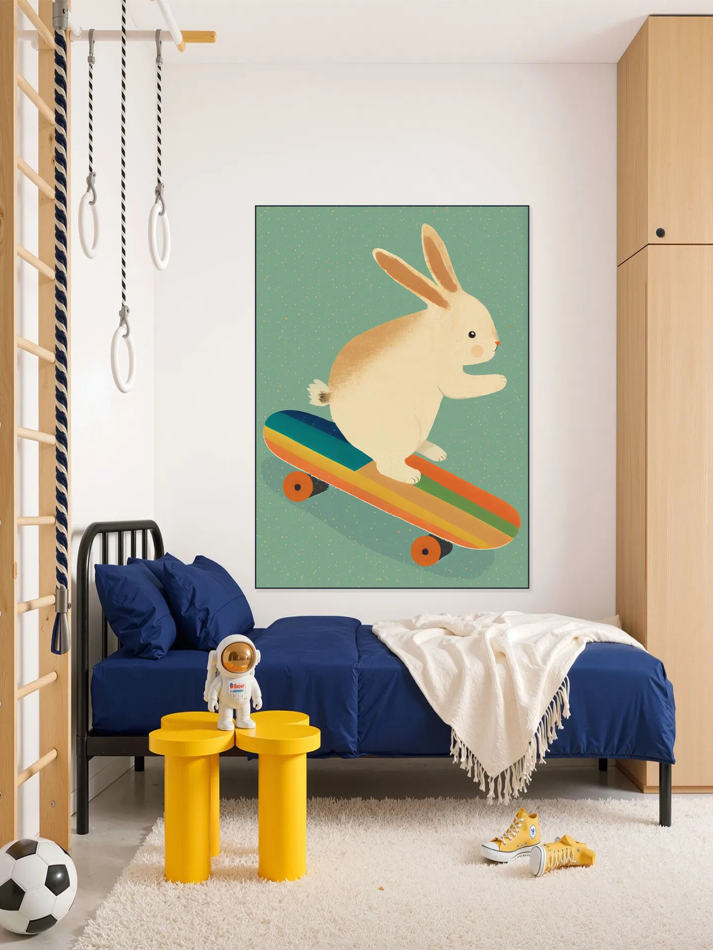 Bunny On Skateboard