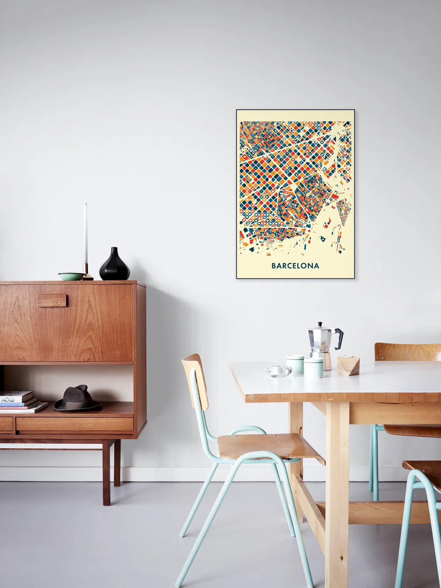 Barcelona Mosaic City Map