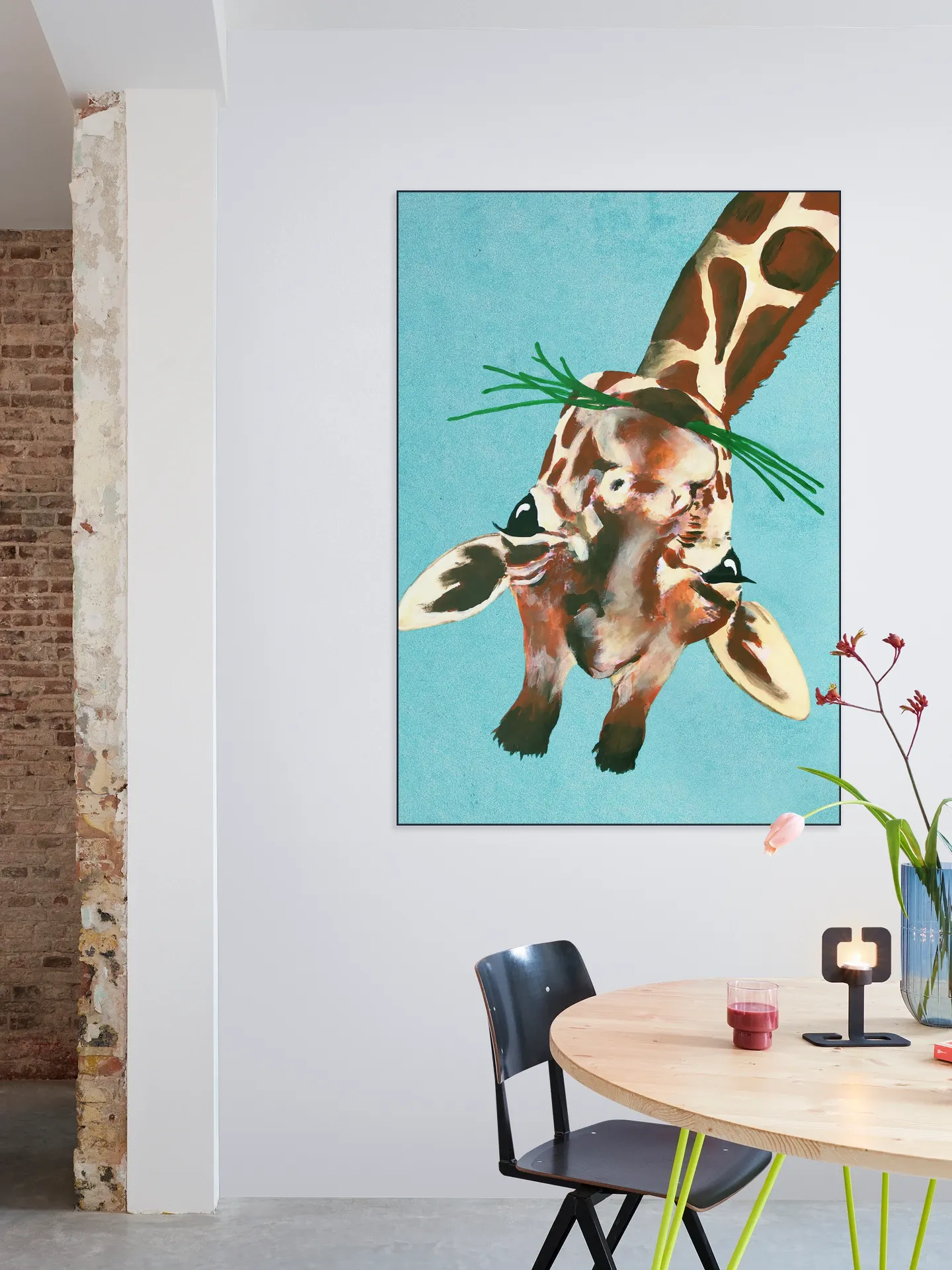 Giraffe upside down
