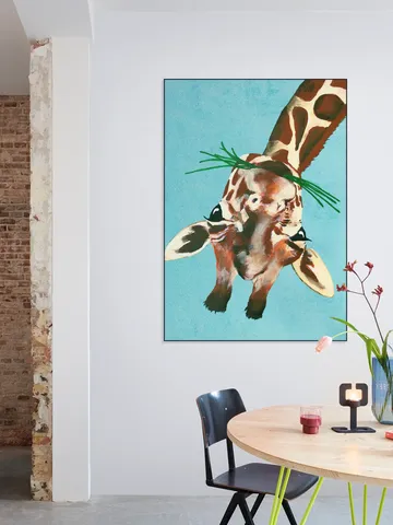 Giraffe upside down
