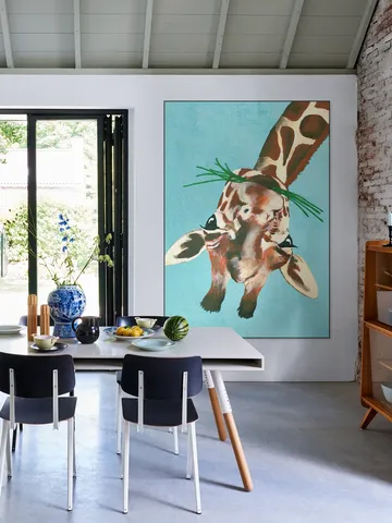 Giraffe upside down