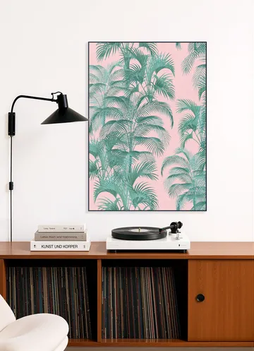 Tropical Palm Leaves - pink