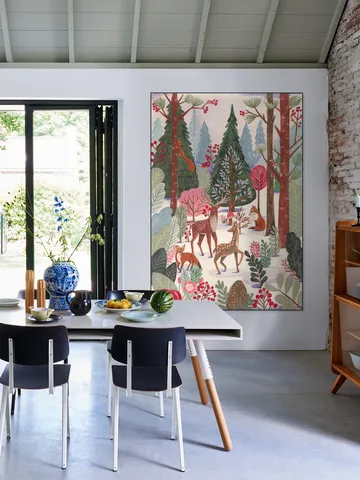 Animals in winter forest