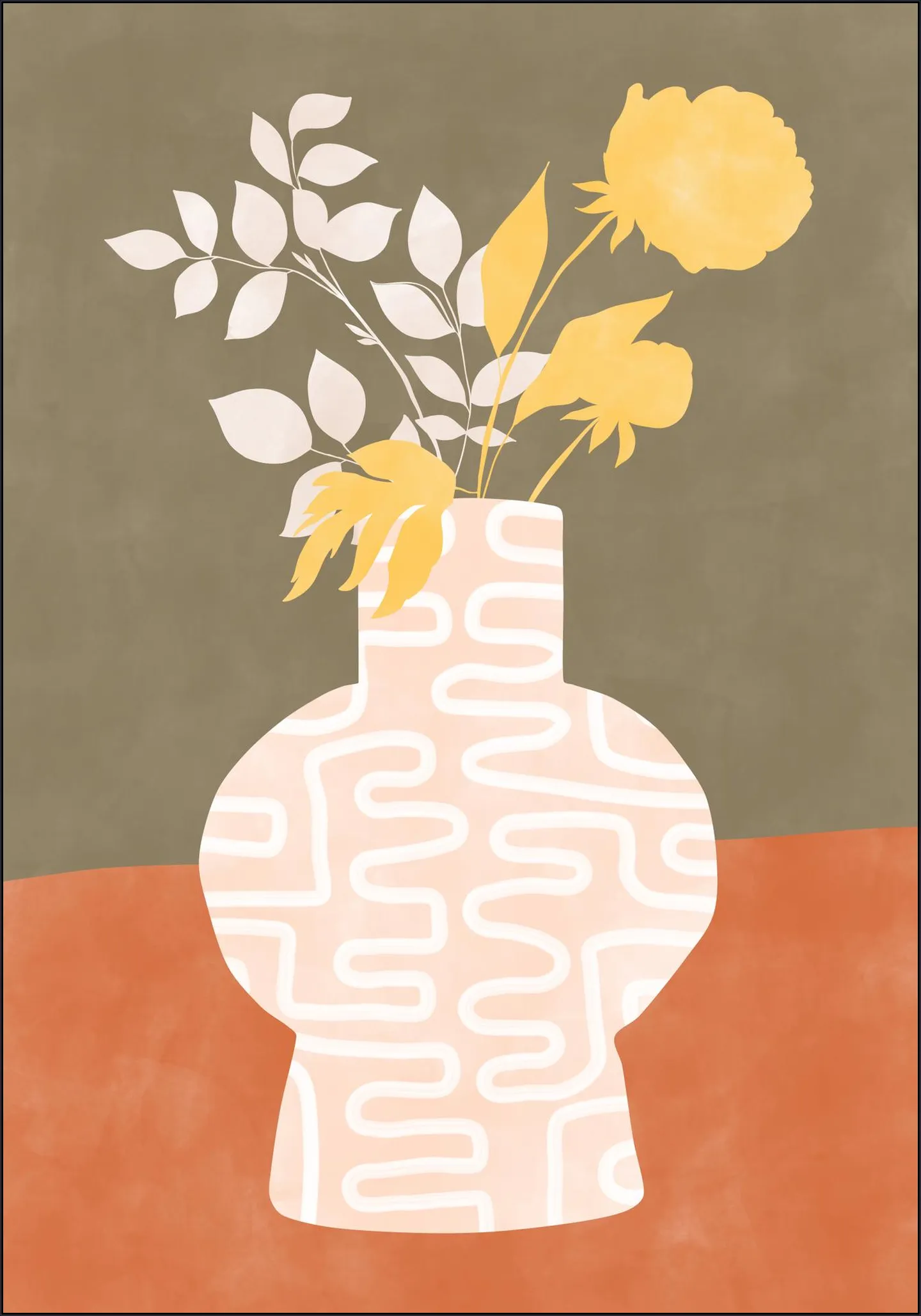 Modern Botanical Vase