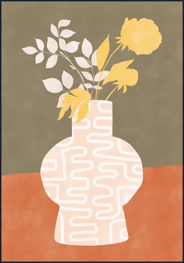 Modern Botanical Vase