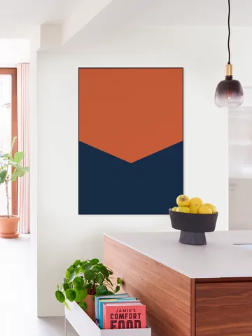 Color blocking - Orange Blue