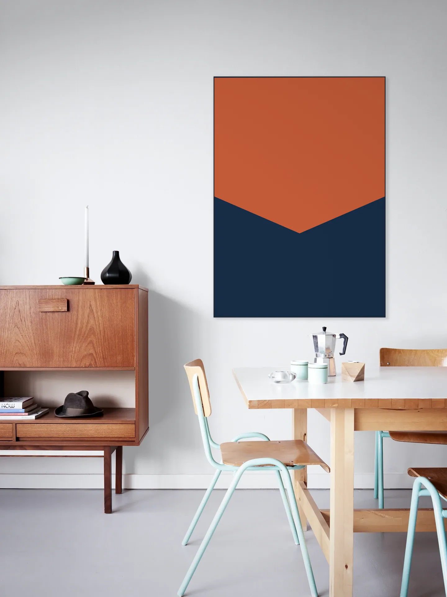 Color blocking - Orange Blue
