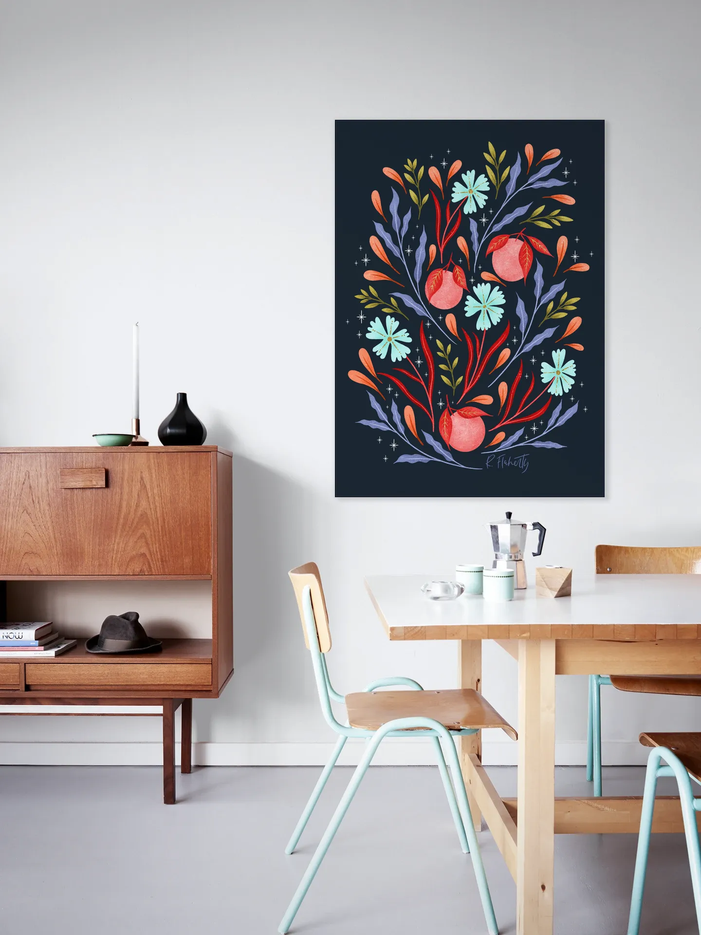 Wild Flowers and Oranges Coral