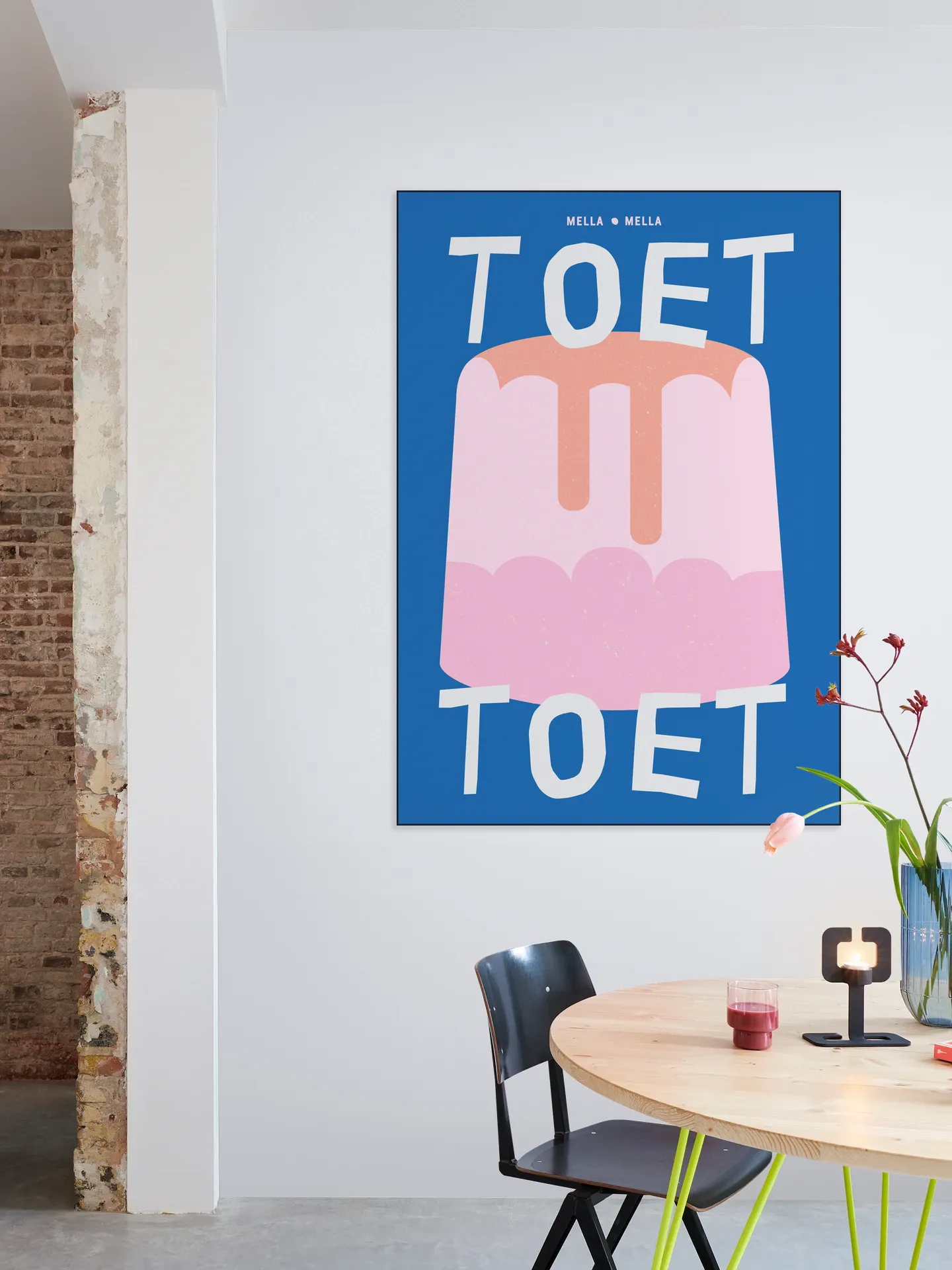 Toet blauw