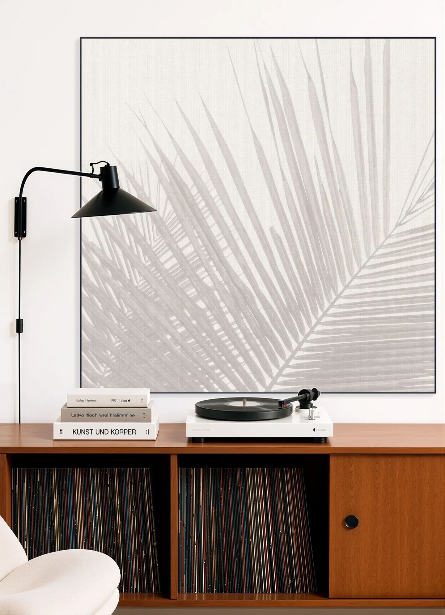 Neutral Tropical palm leaves