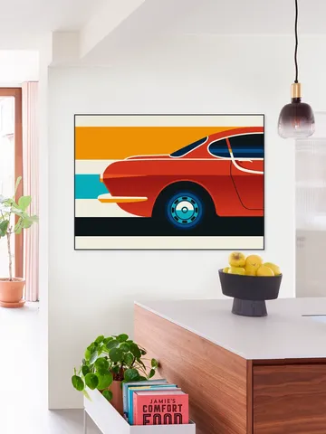 Red Vintage Sports Car Back