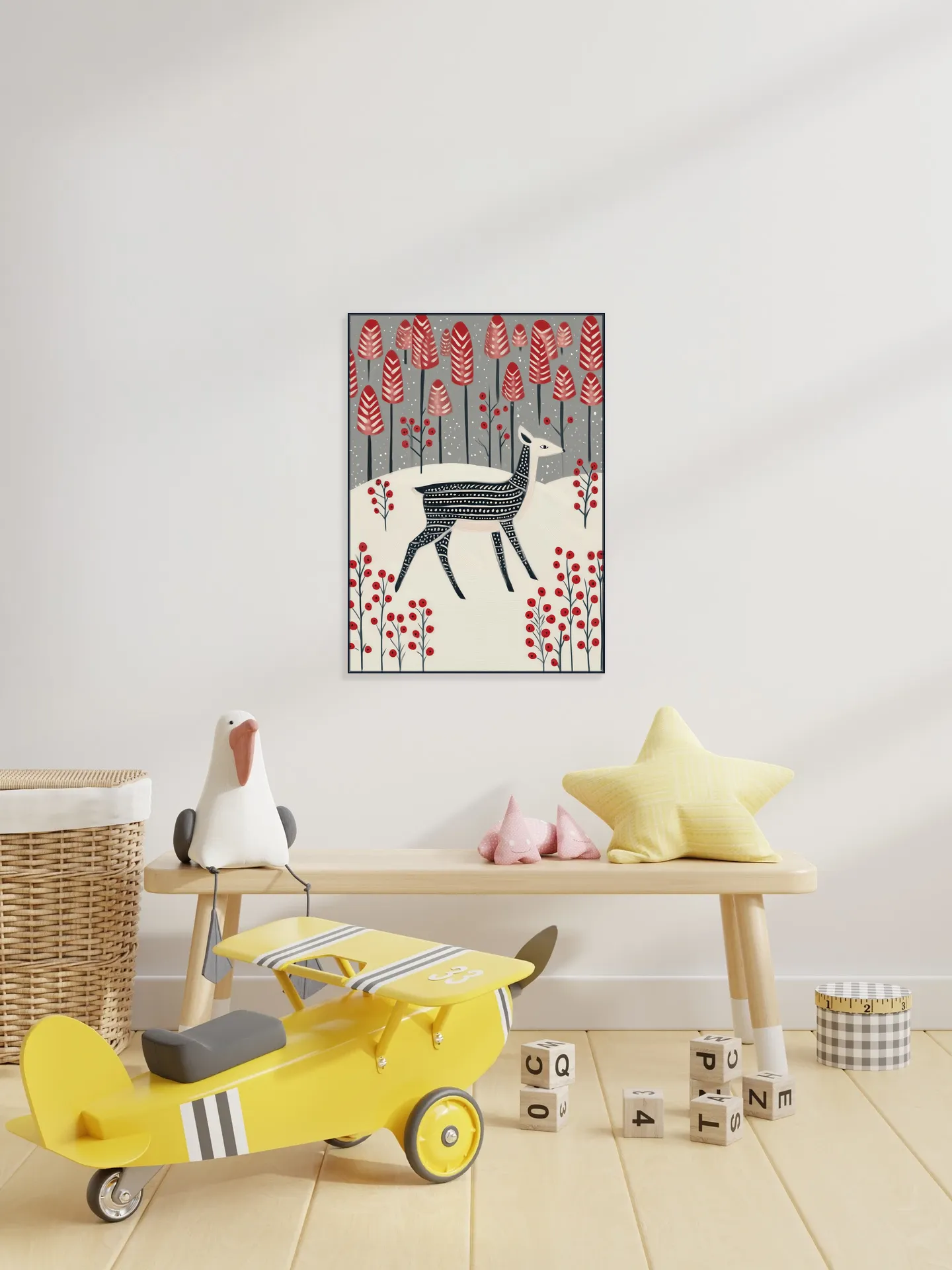 Fawn in a Winter Landscape