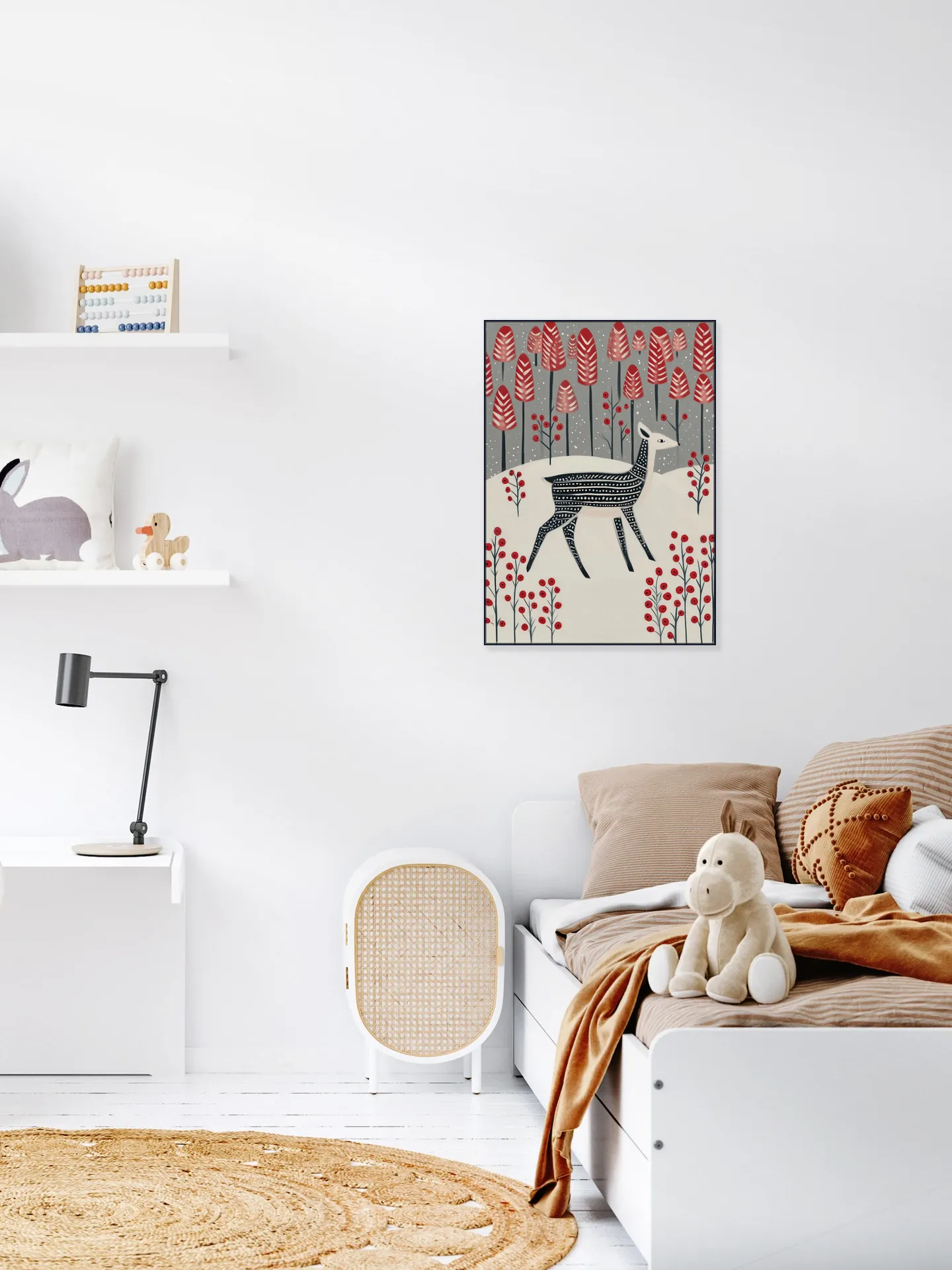 Fawn in a Winter Landscape