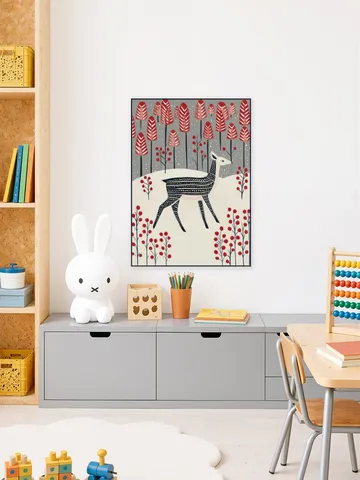 Fawn in a Winter Landscape