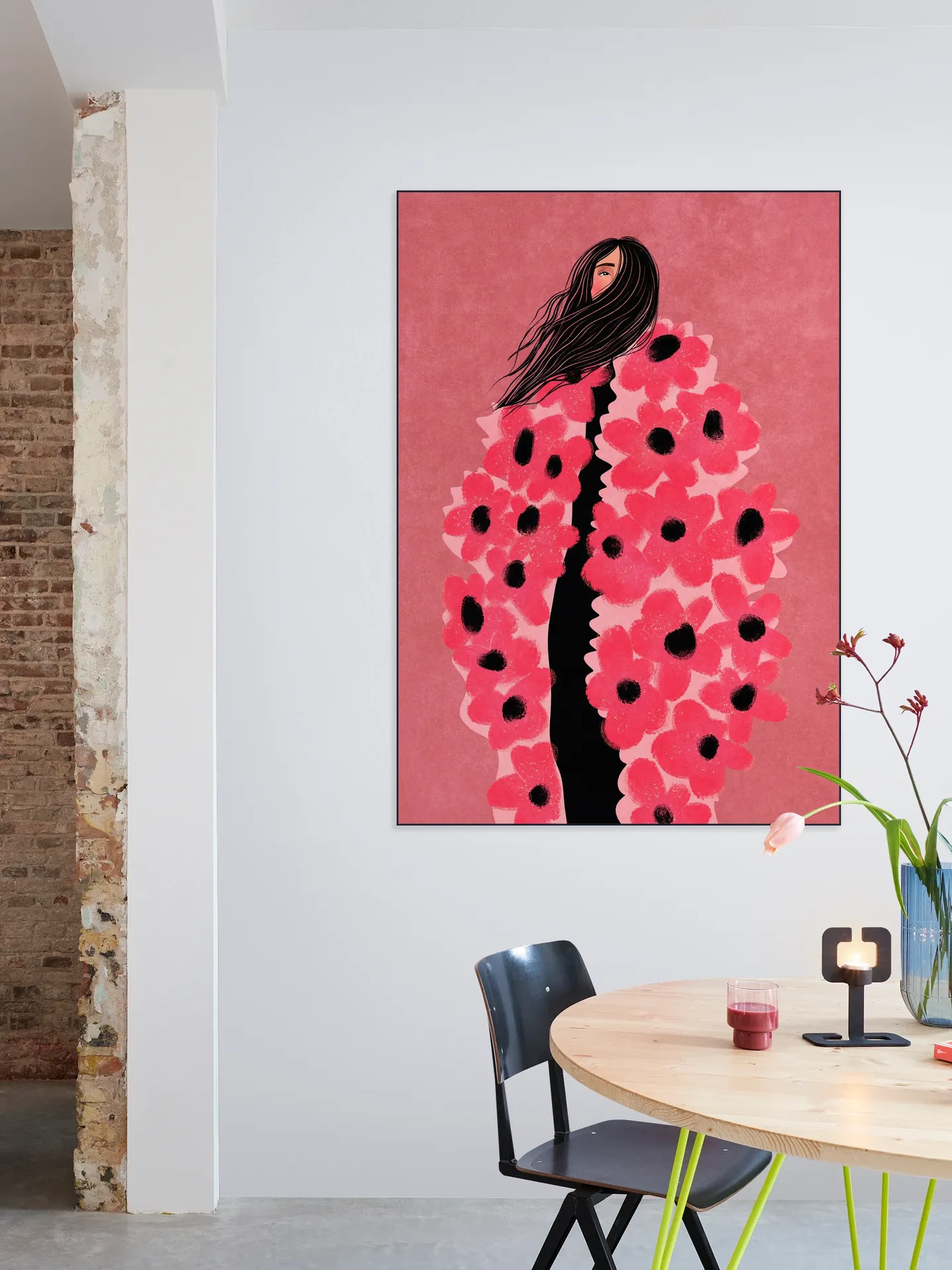 Woman Covered In Flowers