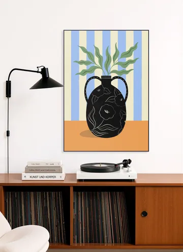 Leaves in Patterned Vase