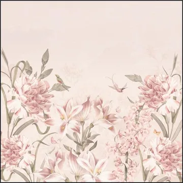 Vintage Spring Flowersand Birds