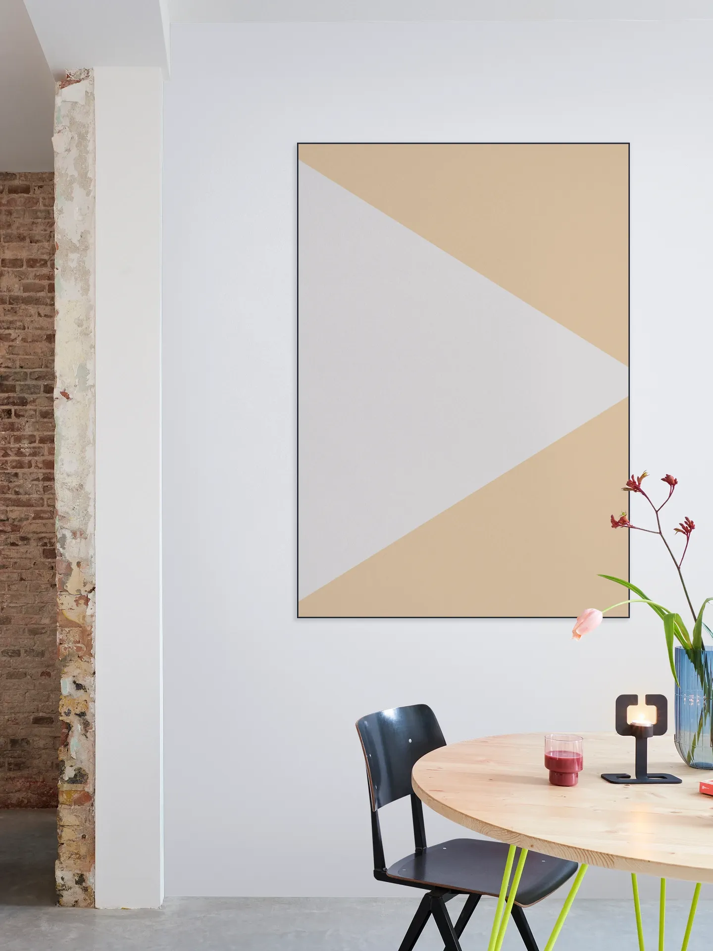 Color blocking - Grey Beige
