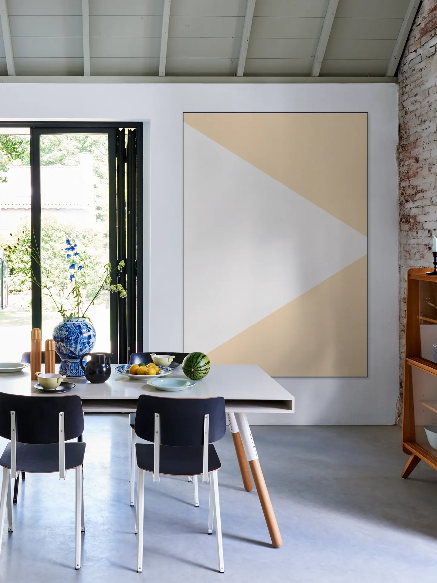 Color blocking - Grey Beige
