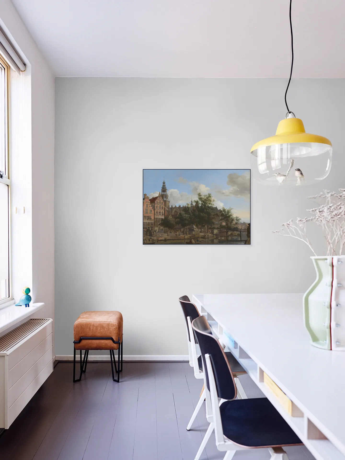 View of Oudezijds Voorburgwal with the Oude Kerk in Amsterdam