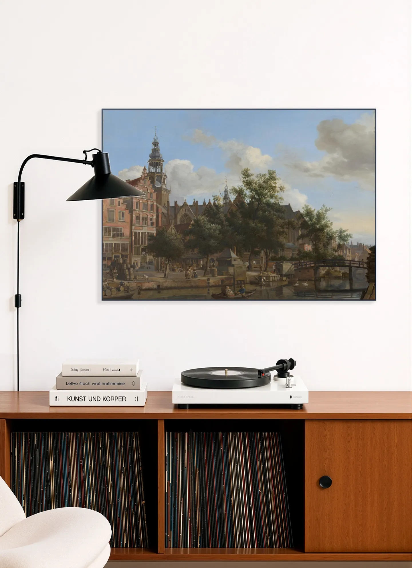 View of Oudezijds Voorburgwal with the Oude Kerk in Amsterdam