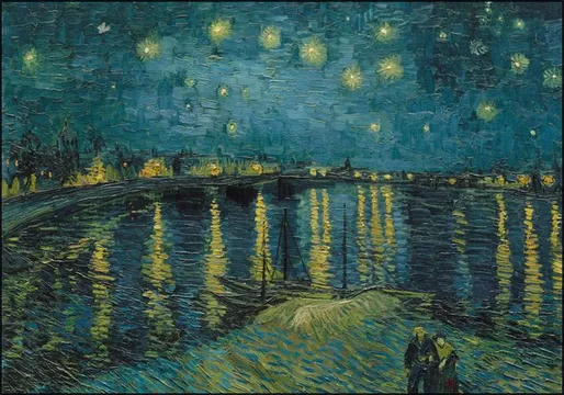 Sternennacht über der Rhône