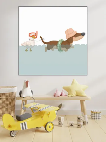 Swimming Dachshund