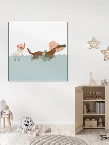 Swimming Dachshund