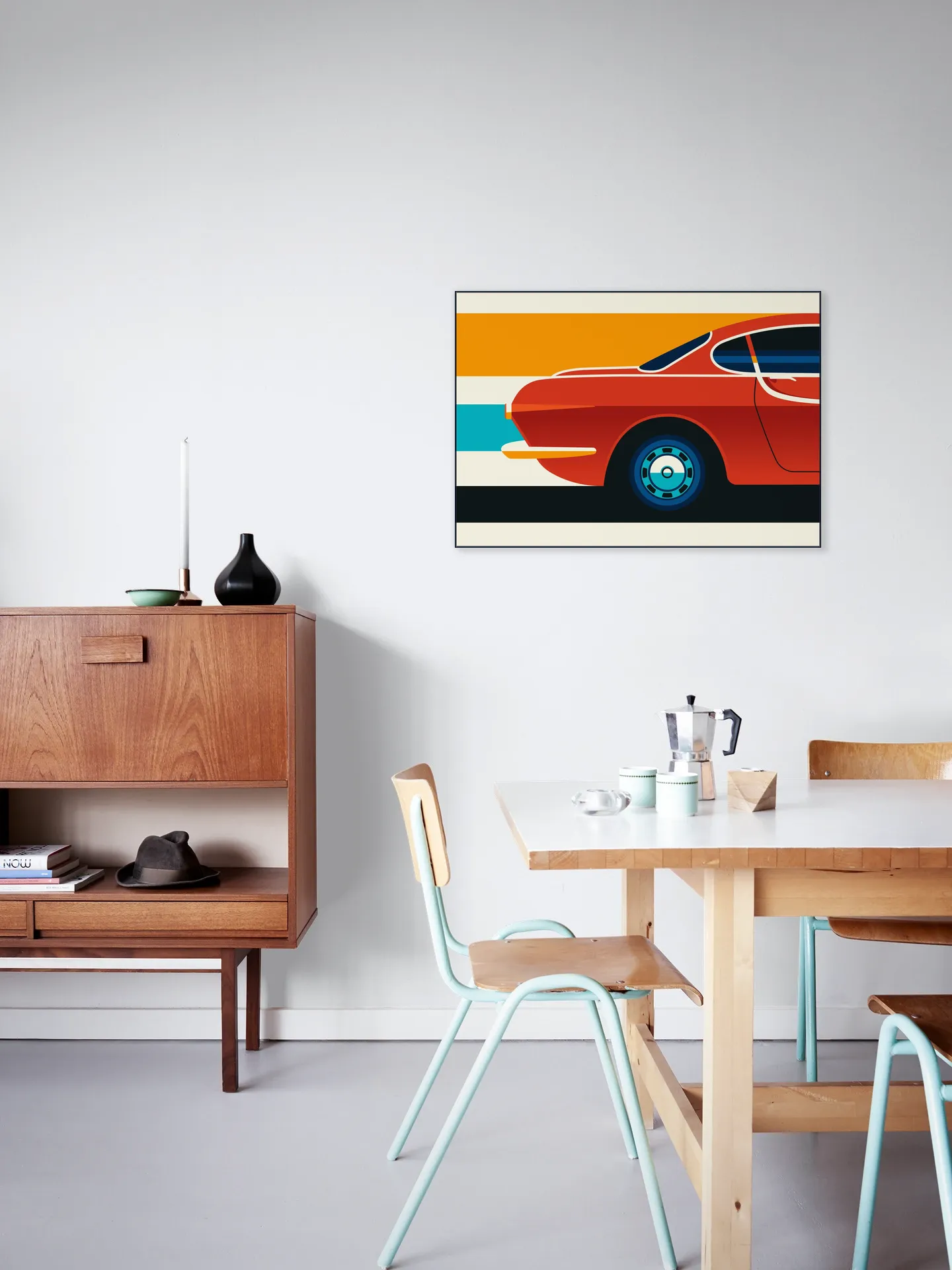 Red Vintage Sports Car Back