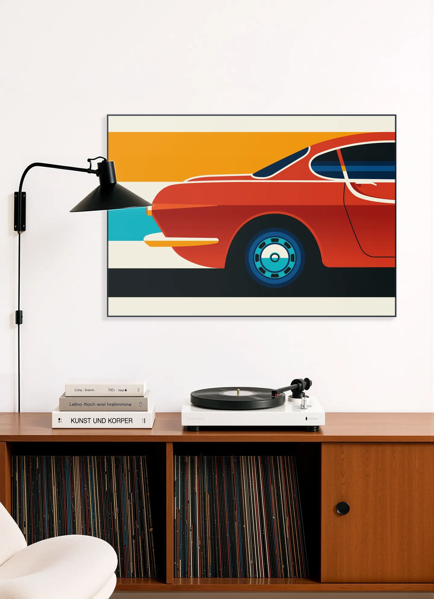 Red Vintage Sports Car Back