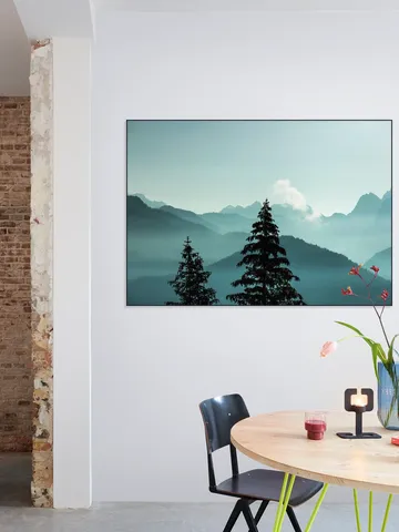 Alpine Forest And Blue Mountain Layers