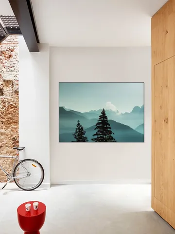 Alpine Forest And Blue Mountain Layers