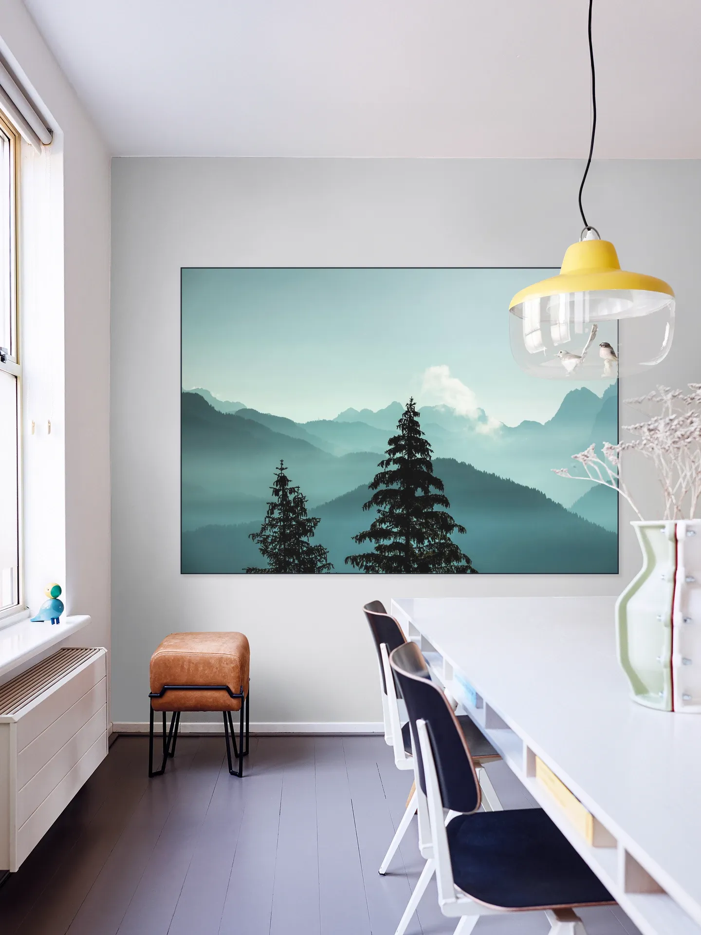 Alpine Forest And Blue Mountain Layers
