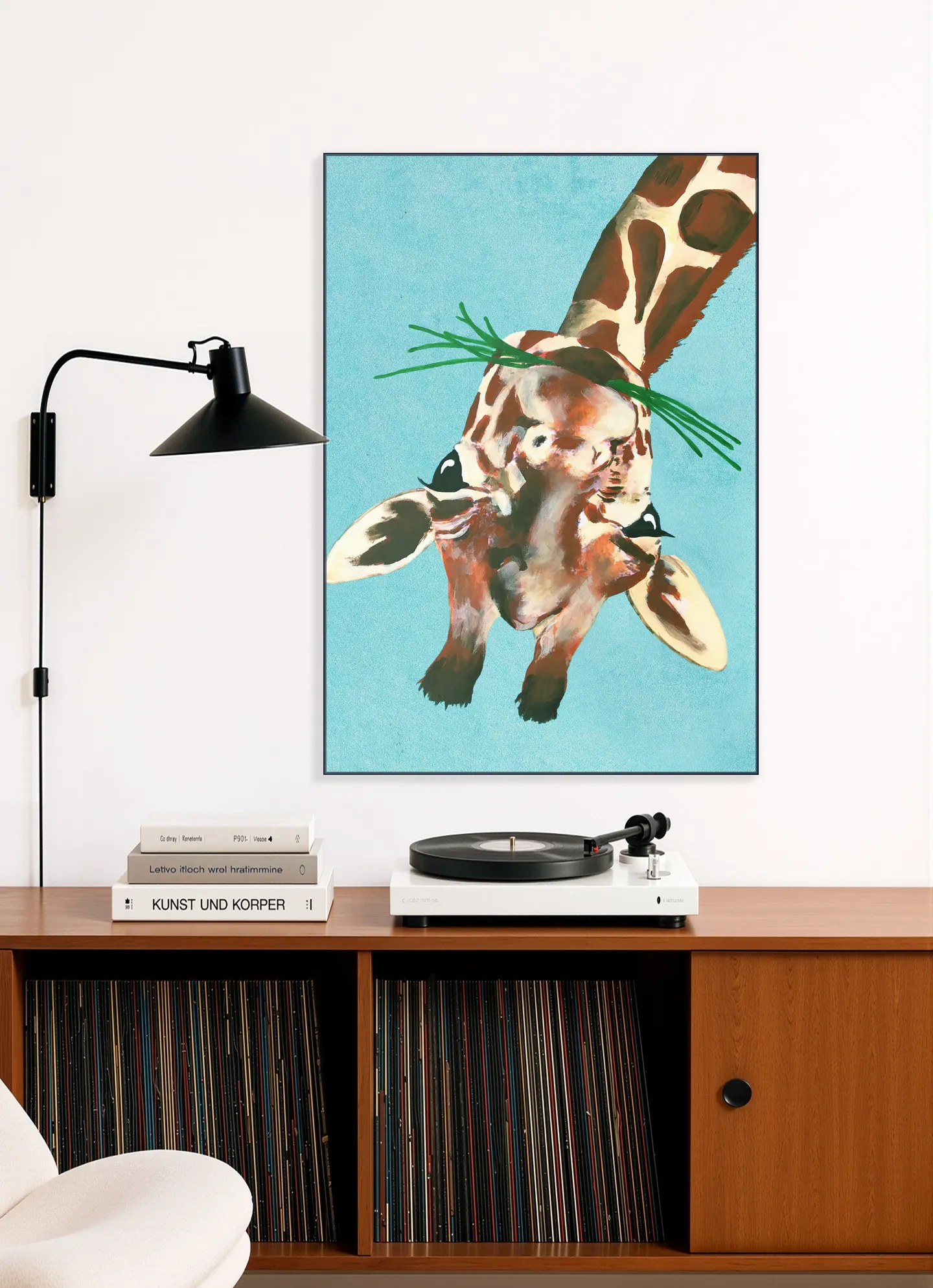 Giraffe upside down